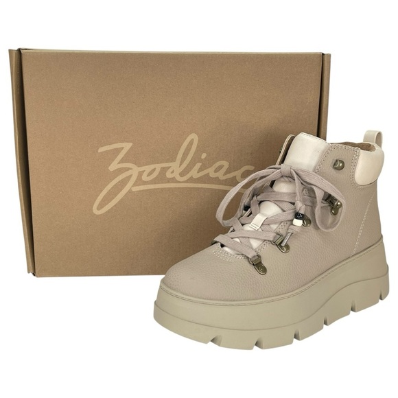 Zodiac Billie Tan Pebbled Faux Leather Lug Sole Womens Sneakers Size 10M - Picture 11 of 11